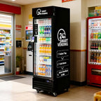 HAHA Smart AI Vending Machine with Card Reader, Combo Snack & Drink Machine, 6-Layer 252 Cans Capacity Refrigerated AI Visual Recognition & App Management US360CT (Black, AI mini)