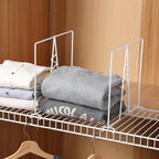 Wire Shelf Dividers - White Closet Organization & Storage Organizer - No Tool Shelf Divider for Wire Shelves - Metal Shelf Accessories – for 12“ Deep Wire Shelves – Tall 12” Height – 10 Pack