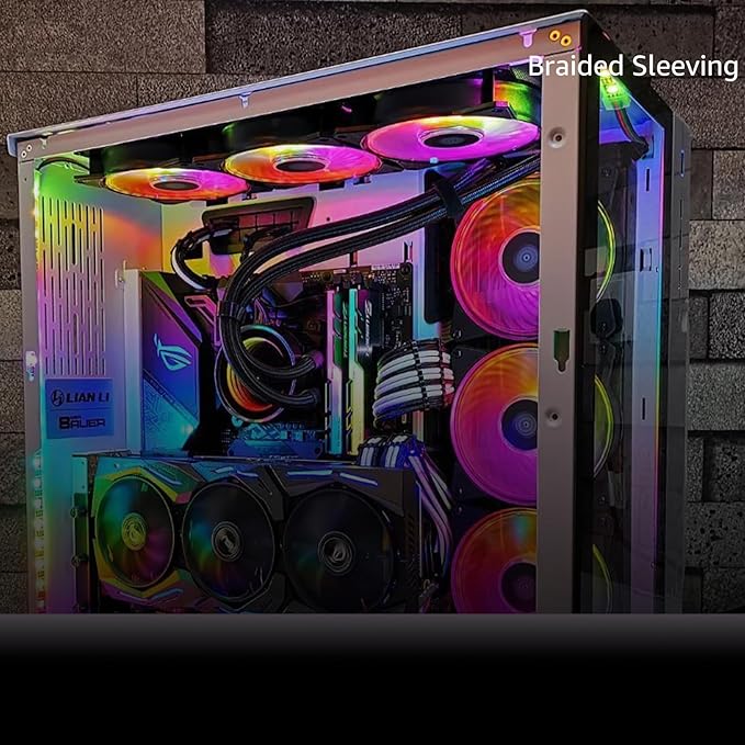 Electriduct 2.5" PET Expandable Braid Sleeving Flame Retardant Flexible Wire Mesh for Cord Management and Cable Protection - 25 Feet - Red