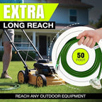 75ft Outdoor/Indoor Extension Cord 3-Outlet 12/3 Gauge Extra Heavy Duty ETL Listed, 3 Prong SJTW, Waterproof, Flexible Cold-Resistant Long Power Cord,15A 125V 1875W, Green by LifeSupplyUSA