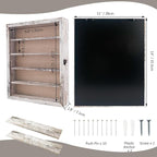 GMFrames 11x14 Wooden Shadow Box Frame with Removable Shelves Deep Display Case for Military Medals Keepsakes White