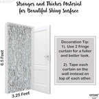KatchOn, XtraLarge Wavy Silver Backdrop Curtain - Pack of 2 | Silver Streamers Backdrop for Disco Party Decorations | Fringe Curtains for New Years Decorations 2026 | Birthday, Engagement Decoration
