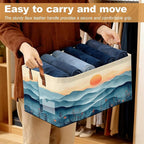Storage Bin with Handles, Sun Mountains Collapsible Laundry Baskets for Books, Laundry - Use in Nursery, Closet Organizers and Storage, Blanket Basket