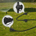 oviitech 25FT Black Outdoor Extension Cord,5 Evenly-Spaced Outlet Plugs,Multiple Outlets with Weatherproof Power Cord.