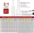 Chanzon 2:1 Ratio - 80Ft Roll - 1/4" (6mm) Heat Shrink Tubing 2:1(25M Total Length) White Polyolefin Sleeving Wrap Shrinking 2 to 1 1pcs