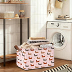 Storage Bin with Handles, Dachshund Collapsible Laundry Baskets for Books, Laundry - Use in Nursery, Closet Organizers and Storage, Blanket Basket