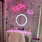 Ulalaza LED Neon Sign Night Light for Wall Party Décor Bedroom Room Bar Wedding Home Birthday Art Decoration Christmas with USB Chain Light modulator 5v (lets party blue)