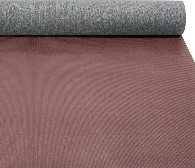 Marine Carpet,5 FT x 25 FT Smoke Gray Indoor Outdoor Carpet 0.2" Thick Boat Carpet with Water-Proof TPE Backing, Non-Slide Outdoor Marine Carpet Roll for Home, Patio, Porch, Deck