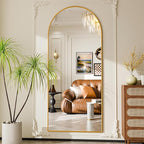 71"x28"Floor Mirror Full Length,Arched Full Length Mirror with Stand,Full Body Mirror,Hanging or Large Leaning for Bedroom Living Room Gold