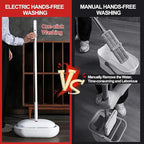 Cordless Electric Spin Mop Power Mop with 4 Floor Scrubber Pads/Automatic Cleaning Bucket/Water Sprayer,Lightweight & Rechargeable,Suitable for Wooden, Marble, Tile, Hardwood Floor.