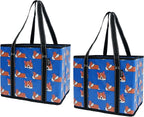 BeeGreen Large Waterproof Reusable Bags Christmas Heavy Duty Shopping Tote for Groceries Pool Gift with Webbing Handles