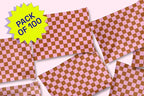 Poly Mailers 10x13 – 100 Pack – Cute Printed Recyclable Shipping Envelopes for Small Business Packaging, Self Sealing Mailing Bags – Checkerboard Pink and Rust Design