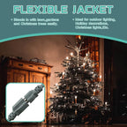 25 Ft Outdoor Extension Cord - 12/3 SJTW Heavy Duty Grey Extension Cable with 3 Prong Grounded Plug - Power Cord for Lawn, Garden, Appliances