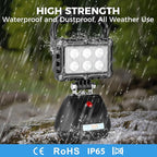 SMA LED 18W Work Light 2400LM Aluminum Alloy Strong Magnetic Waterproof Dustproof Portable Handle Floodlight Suitable for Repair Workshop Garage Construction Site (Blue)