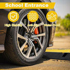 Driveway Cord Protector Ramp 36.3"×19.7"×2", 40000 lbs Heavy Duty Rubber Outdoor Extension Cable Wire Hose Cover 5 Channels Slow Down Speed Bump for High Traffic Driveway Road
