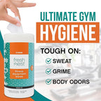 Fitness Equipment Wipes - Cleaning Wipes for Yoga Mats, Pilates Studios, Gyms, Peloton & Cycle Bikes, Spas - Fragrance-Free Wipes Surface Cleaning for Home, Office, Gym 75-Count