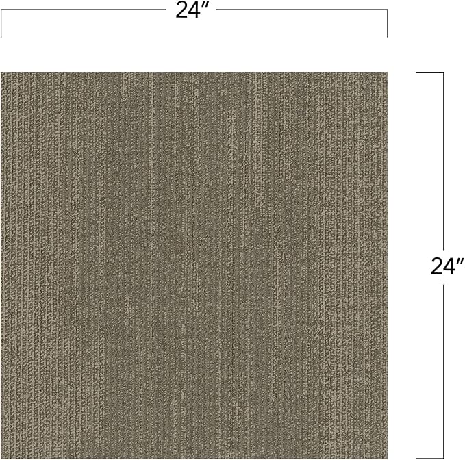 Mohawk Elite 24" x 24" Berber (Loop pile), 0.1" Pile Height, Carpet Tile, Nylon Fiber, Falcon Color, (24 Tiles), (96 sqft/carton)