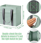 VENO 2-4 Pack Reusable Grocery shopping Bags, Small Tote Bag w/Handle Hard Bottom, Heavy Duty, Foldable Carrier