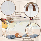 Boho Floral Collapsible Storage Bin - 17x11.5x10.5 Inch Foldable Organizer Basket for Home Decor, Bohemian Decor, Closet - Single Pack No Lid Space-Saving Design