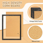 DOLLAR BOSS Cork Board for Office 36 X 24 Inches Cork Boards for Walls Bulletin Board, Decorative Hanging Pin Board Rustic Wooden Frame Vision Board Cork Notice Board for Office Home Decor, Black