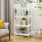 HDANI Storage Shelves, 4-Tier Metal Storage Rack with Shelf,Shelf Organizer,Garage Standing Shelving Unit for Laundry,Bathroom,Kitchen,Pantry, Closet,23.6''W X 13.8''D X 50 H'',White