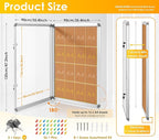 SWANCROWN Enclosed Bulletin Board 48x36 in, Tamperproof Lockable Cork Board Wall Display Case with 2 Locks for Office School Home, Aluminum Frame