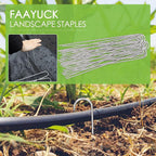 12 Inch Landscape Staples, 100 Pack Galvanized Landscape Stakes Heavy Duty 8 Gauge U-Shaped Garden Stakes, Ground Stakes for Weed Barrier Fabric, Irrigation Tubing, Fence, Outdoor Decorations