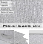 WUIKE 6-Pack Trapezoid Storage Bins, Foldable Storage Baskets for Clothes, Purse, Blanket, Herringbone Gray, Extra Large