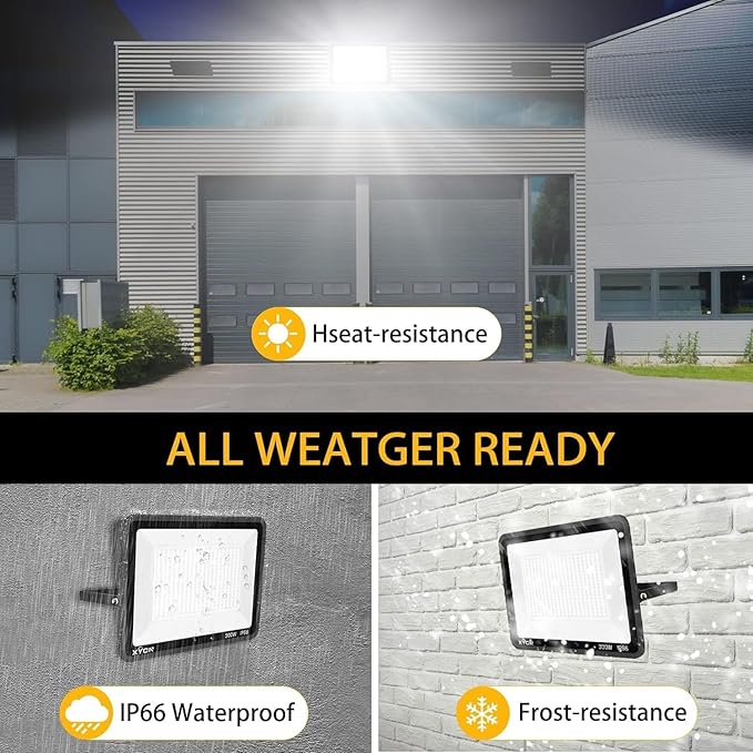 2 Pack 240W LED Flood Lights,100-277V IP65 Waterproof 5000K Daylight 1700 watt Equivalent 36500LM Super Bright Outdoor LED Arena Lights Commercial Lighting for Stadium,Backyard, Parking lot etc