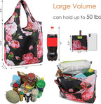 BeeGreen Reusable Grocery Bags Foldable Reusable Gift Bags Reusable Shopping Bags With Handles Christmas Gifts Polyester Grocery Bags Tote Bags Bulk Travel Tote Bags For Women Cloth Bags Colorful