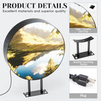 P2.5 Outdoor Round LED Store Sign Programmable, Wall Mount Single-Sided Full Color Custom Logo Signs Digital Display, Scrolling Text, Image, Video Signage Board for Business Restaurant 20"