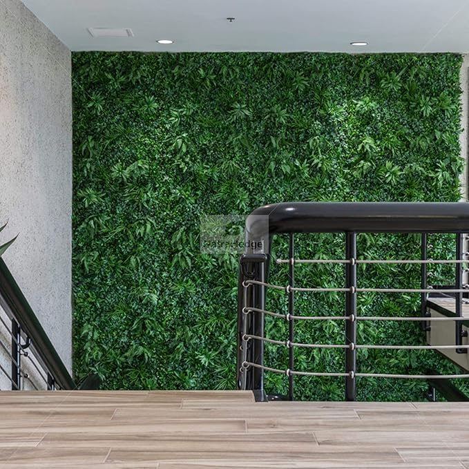 NatraHedge Artificial Rainforest Living Wall Vertical Garden for Outdoor Hedge Installments or Indoor Decor (5 Pack) 28 SQF