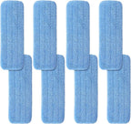 12" Microfiber Pad for Rubbermaid Commercial 12 Inch Mop Head - 8 Pack Replacement Wet & Dry Commercial Reusable Cleaning Mop Refills Fit for Any Microfiber Flat Mop System 12"