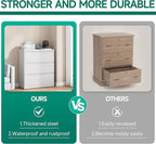 Filing Cabinet with Lock,Lateral File Cabinets 3 Drawer Metal Wide Filing Organization,Home Office School Furniture for Hanging Files Letter/Legal/F4/A4 Size - White