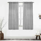 XTMYI Grey 63 Inch Length 2 Panels Back Tab/Hook Belt Linen Cotton Sheer Curtains for Bedroom,50 Inch Wide
