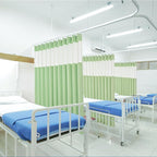 Cniuyhi Inherent Flame Retardant Hospital Curtains, Cubicle Medical Grommet Curtains for Room Divider, School Nursery, Hospital(1 Panel, Green, 5x8ft)