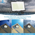 MORSEN 400W Flood Lights Outdoor, 48000lm Bright LED Work Light with Plug, 6500K Daylight White LED Flood Lighting, IP66 Waterproof Security Yard Lights for Yard Garage Stadium 2 Pack