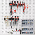 Metal Screwdriver Organizer, Wall Mount Plier Organizer Hammer Holder, Hand Tool Storage Rack for Garage Workshop Workbench(Black, 1PC)