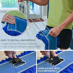 Kleen Handler 24 Inch Commercial Dust Mop Frame (3 Pack)