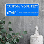 custom street sign,Custom Sign, Double-sided，Aluminum Weatherproof Metal Sign Multiple Sizes, Customize for outdoor, Business, Workplace, office, Home, Delivery Signs(6 * 16 Inch)