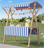 Foldable Vending Cart Portable Market Stand for Street Farmers Market Outdoor Food Vendor