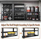 Heavy Duty Storage Shelves Unit, Adjustable Metal Garage Shelving,3500LBS Garage Storage Industrial Shelves,Storage Racks,Steel Shelf Suitable for Shop,Warehouse,Basement