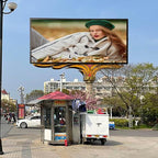 P5 Outdoor LED Sign 65"×34" – Full Color Scrolling Display Board with WiFi/USB Control, 320×160 High Resolution, IP65 Waterproof for Storefront Advertising