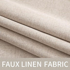 MIULEE 100% Blackout Polyester Textured Curtains for Bedroom Solid Thermal Insulated Natural Beige Grommet Room Darkening Curtains & Drapes Luxury Decor for Living Room Nursery 52 x 108 Inch(2 Panels)