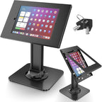 AboveTEK Anti Theft Desktop Kiosk Tablet Security Stand, Compatible with 10.2 and 10.5" Tablets Black