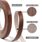 GSCIT Club Cherry Edge Banding, 7/8 inch x 25ft roll of Veneer PVC Edge Banding Pre-glued Flexible, Wood Tape for Cabinet Repair