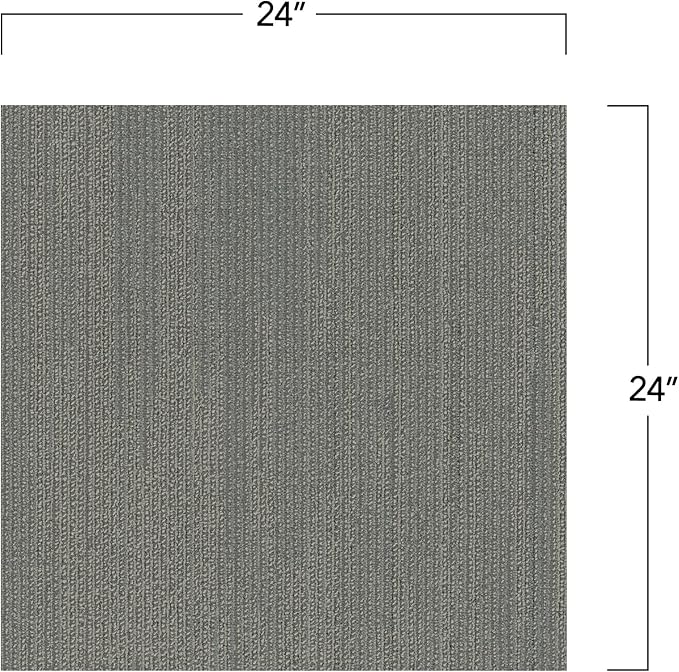 Mohawk Elite 24" x 24" Berber (Loop pile), 0.1" Pile Height, Carpet Tile, Nylon Fiber, Egret Color, (24 Tiles), (96 sqft/carton)