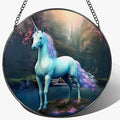 8″ Stained Glass Window Hanging Ornament, Unicorn Stained Glass Suncatcher Ornament, Sun-Catcher Window Decor | Christmas & Birthday Gifts, Festival Gift | Gifts for Women & Her