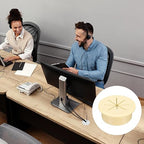 uxcell 4 Pcs Desk Grommet, 2.09 inch 53mm Desk Cable Hole Cover Wire Hole Insert for Home Office Table Cabinet Cord Organizer, Beige
