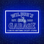 Custom Garage Neon Sign for Workshop, Personalized LED Neon Lights Motorcycle Signs for Wall Decor, Customized Garage Light Up Signs for Carport Repair Shop Carbarn Man Cave Business, Men Dad Gifts